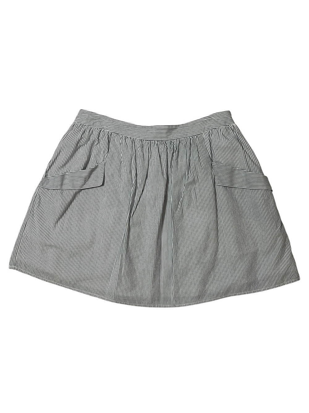 GAP Blue White Seersucker Mini Skirt Coastal Preppy Summer Size 4 - Picture 2 of 6